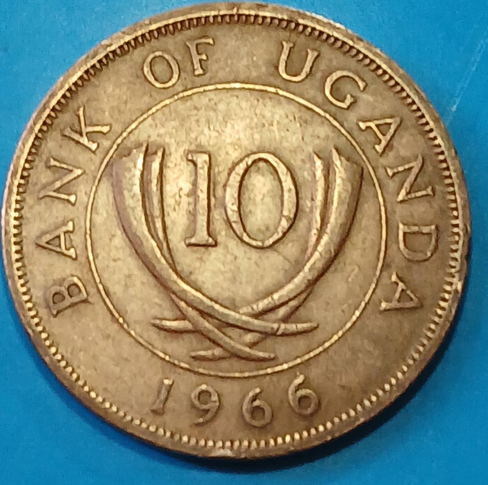UGANDA 10 CENTS  1966   Coin