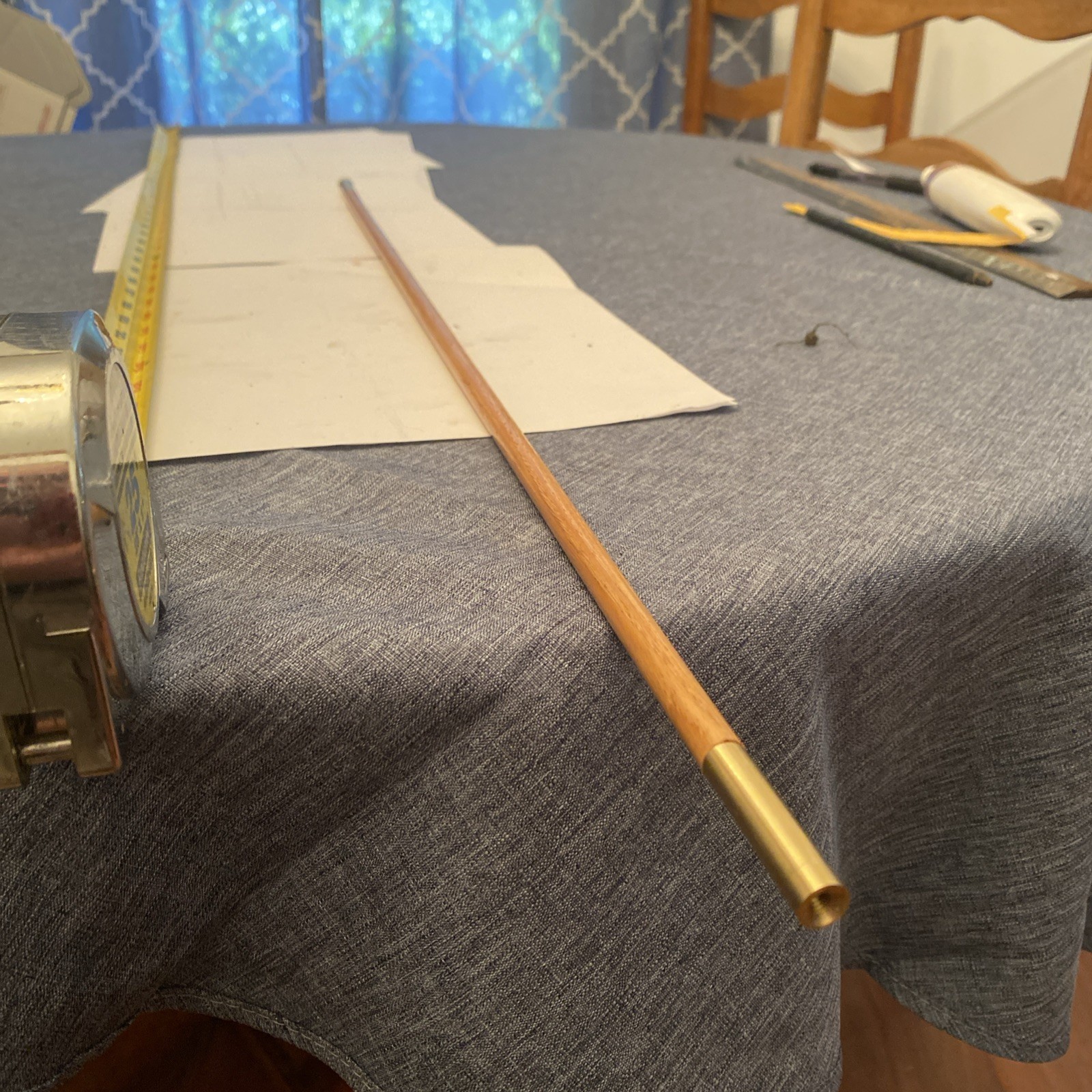 Hickory Ramrod 36 3/4" (L) X 3/8” (D). For Dixie: Kentuckian Muzzleloader.
