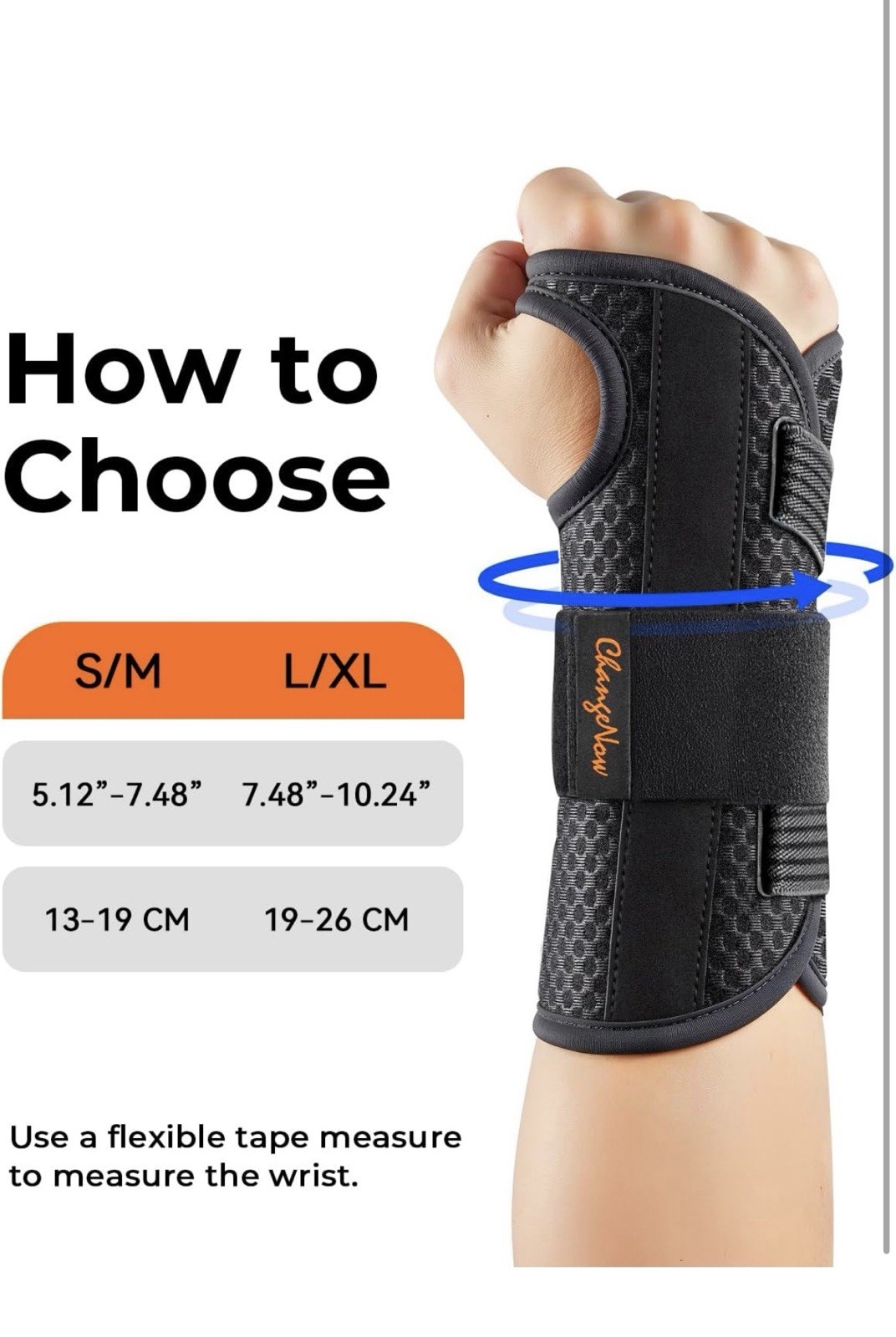 Carpal Tunnel Wrist Brace Night Support for Men Women/right hand s/m