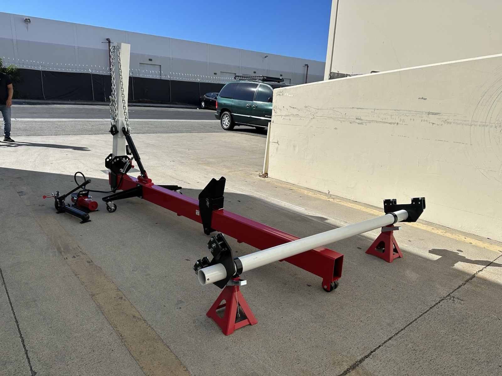 10 ton Auto Body Frame Machine Puller Straightener w/ Air Hydraulic Pump