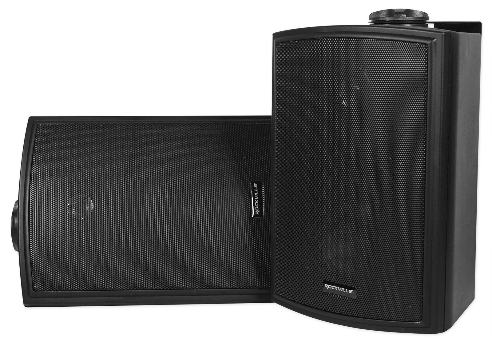 (2) Rockville HP5S BK Black 5.25" Outdoor/Indoor Swivel Wall Mount Home Speakers