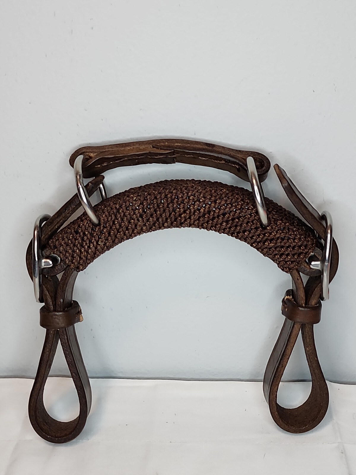 Leather Braided Curb 1"
