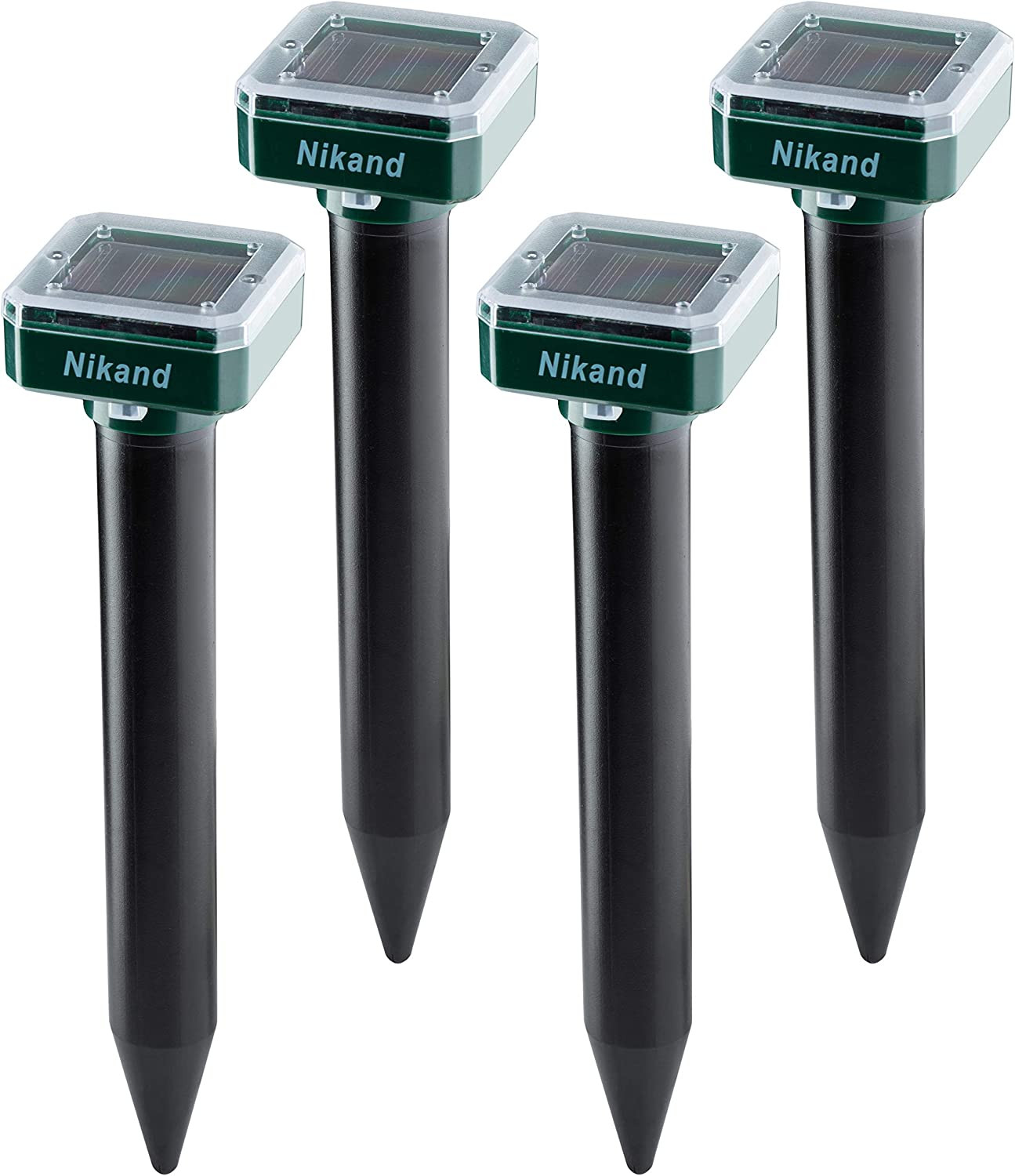 Solar Mole Repellent Ultrasonic 4 Pack Outdoor Powered Sonic Deterrent Mole