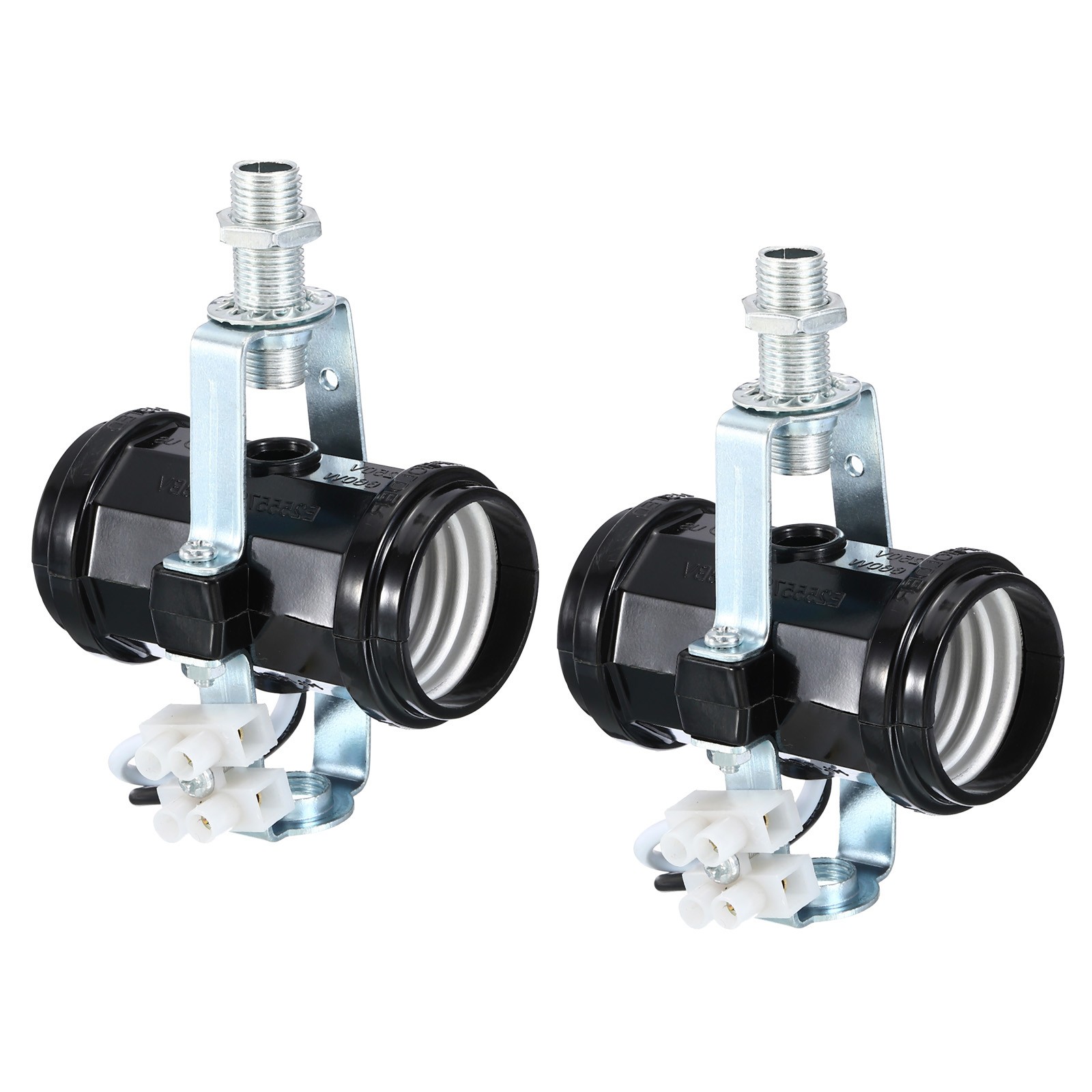 2Pack E27 Double Base Bulb Socket M10 Thread Lamp Holder 2 Light Socket
