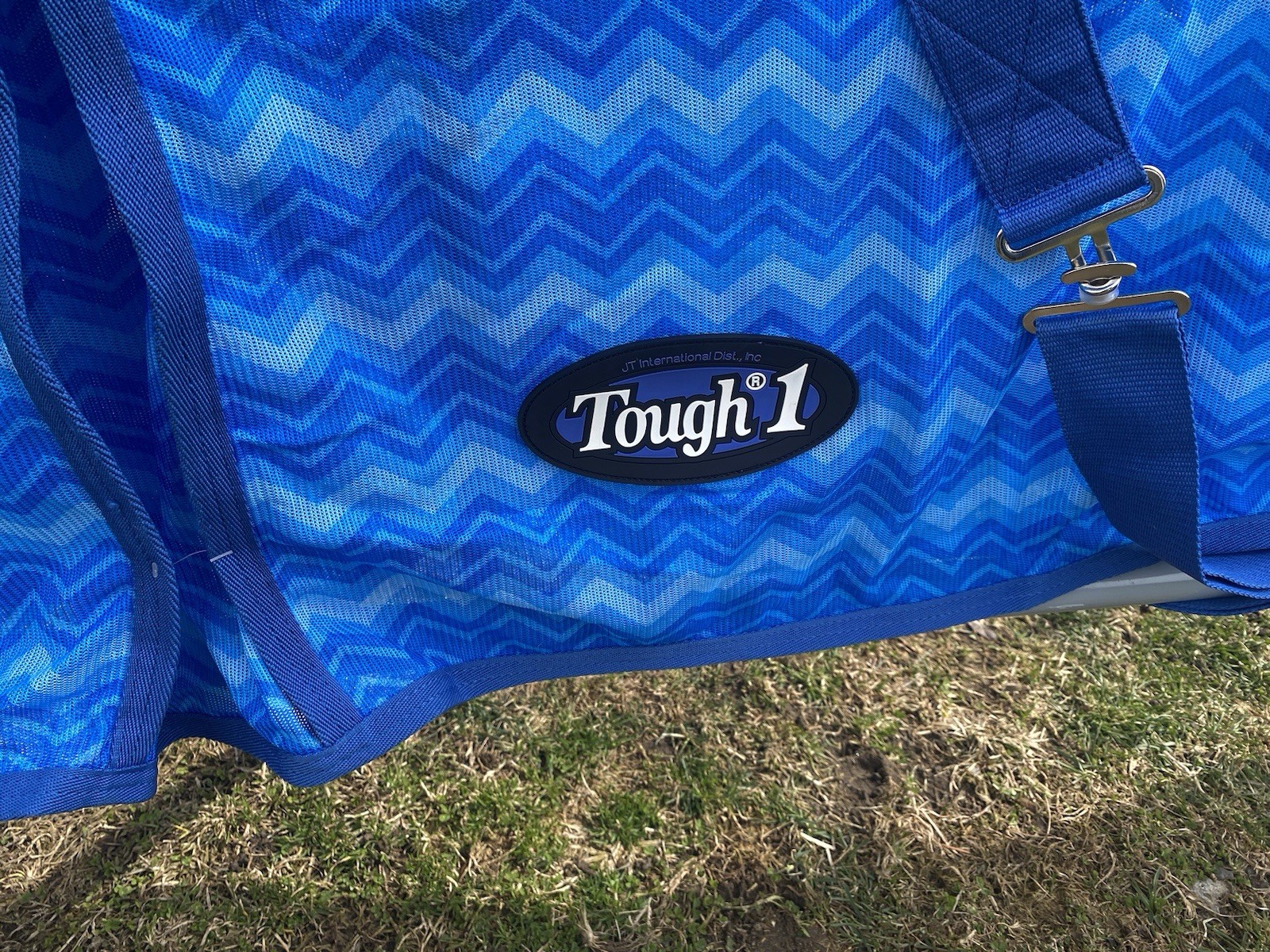 81" Tough 1 blue chevron mesh horse fly sheet