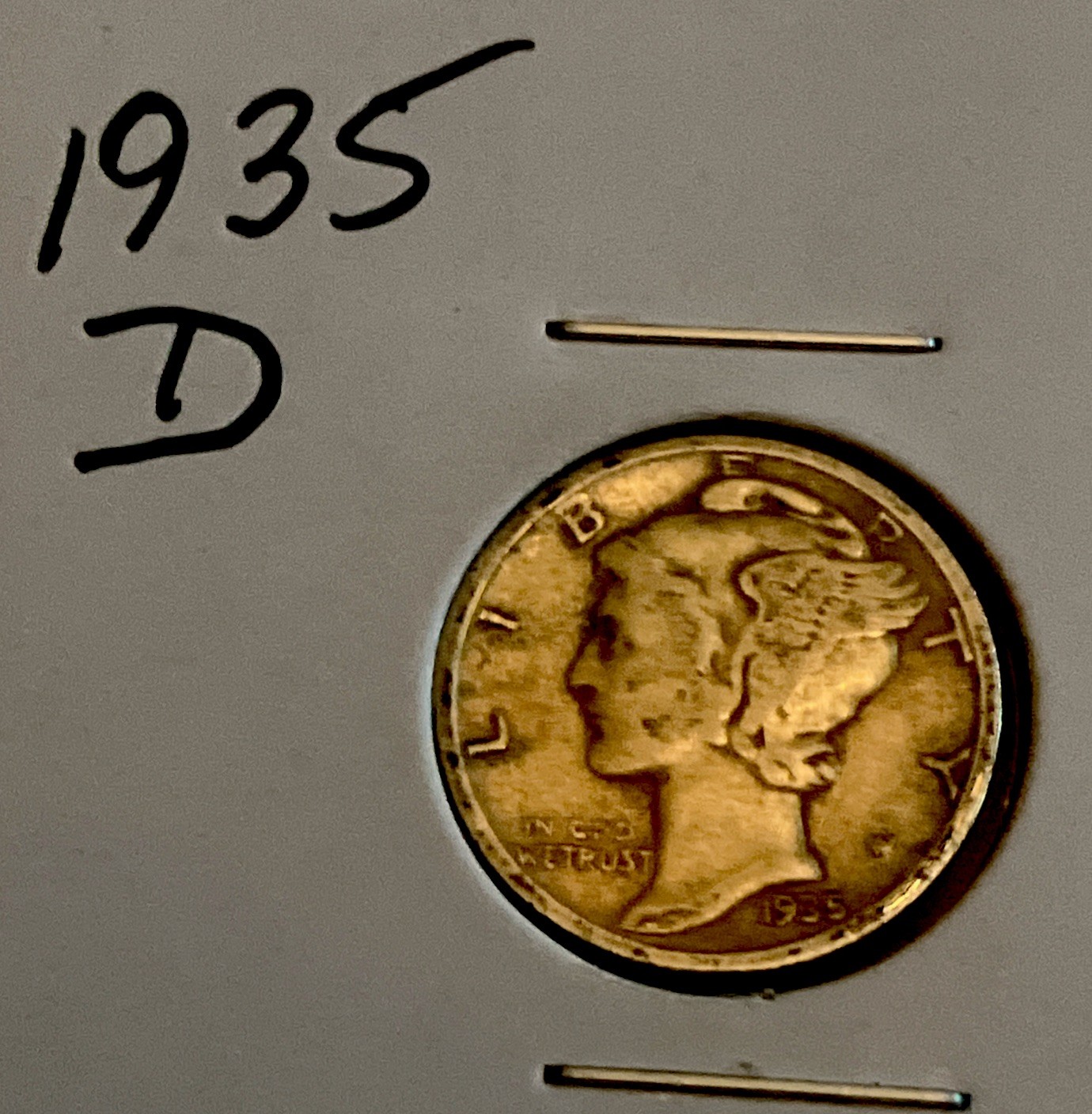 1935 D Mercury Dime • 90% Silver •#15