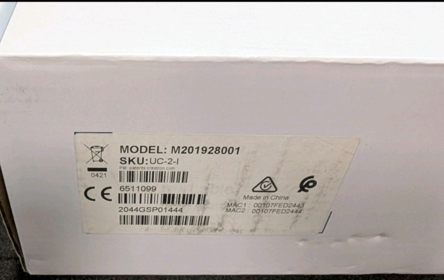 Crestron UC-2-I Tabletop Touch Panel Conference System Teams Zoom - Complete