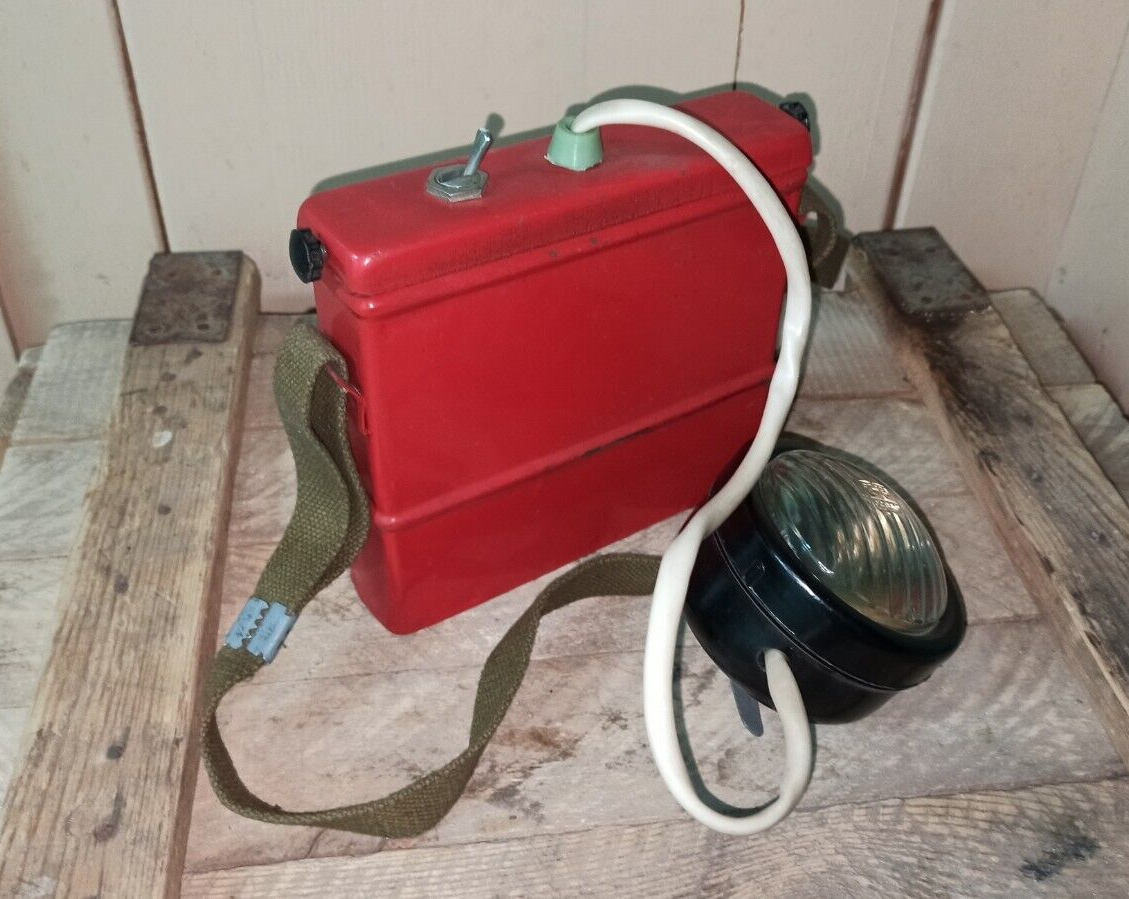 USSR Soviet Firefighter Vintage Flashlight Torch with Belt , NEW