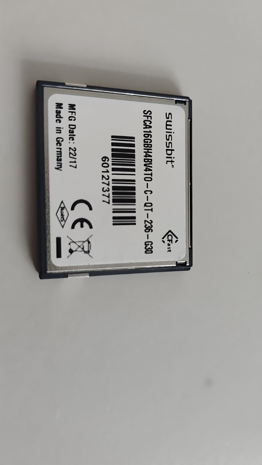 Swissbit 16GB industrial Cfast Memony Card SFCA16GBH4BVCTO SN:7377