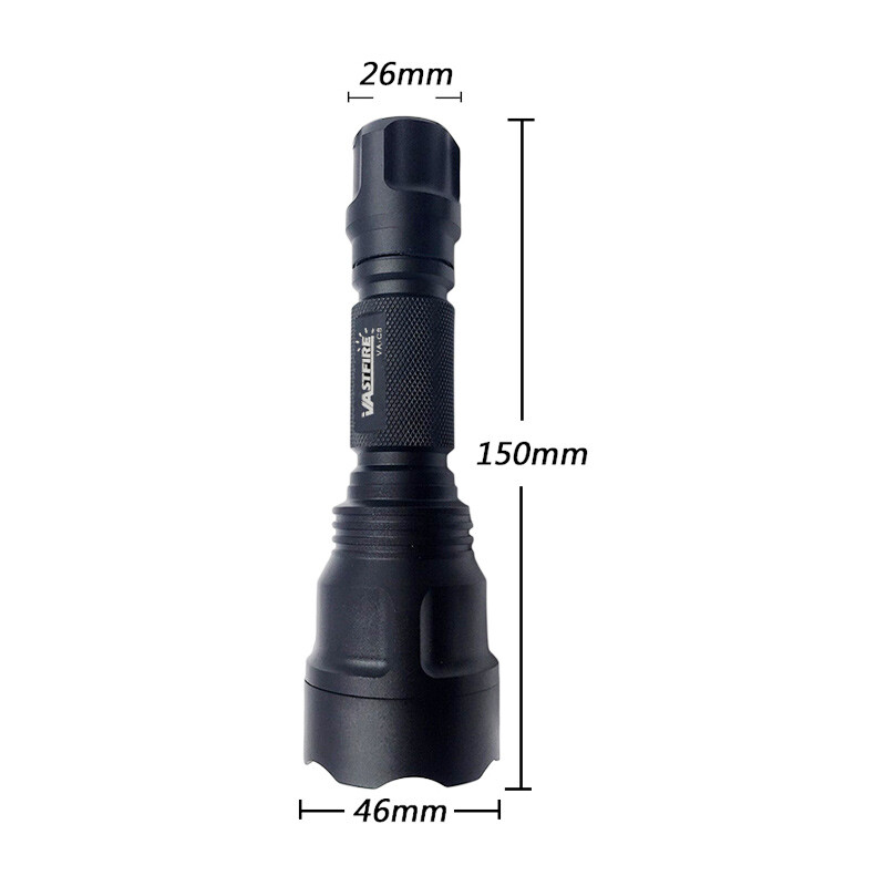 10000LM White Light 800 Yards LED Flashlight Torch Predator Hunting Scope Mount