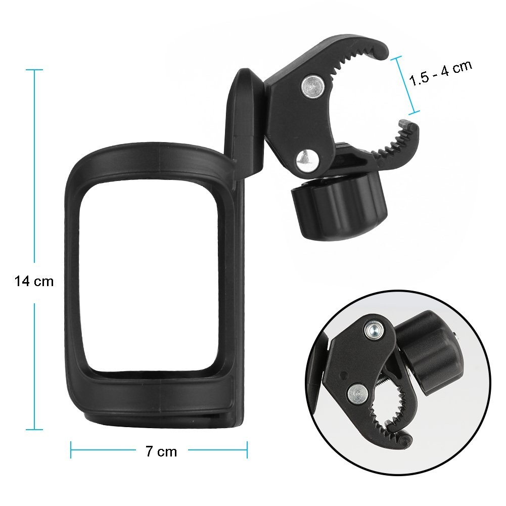 Accmor Walker Cup Holder, Wheelchair Universal Drinks black