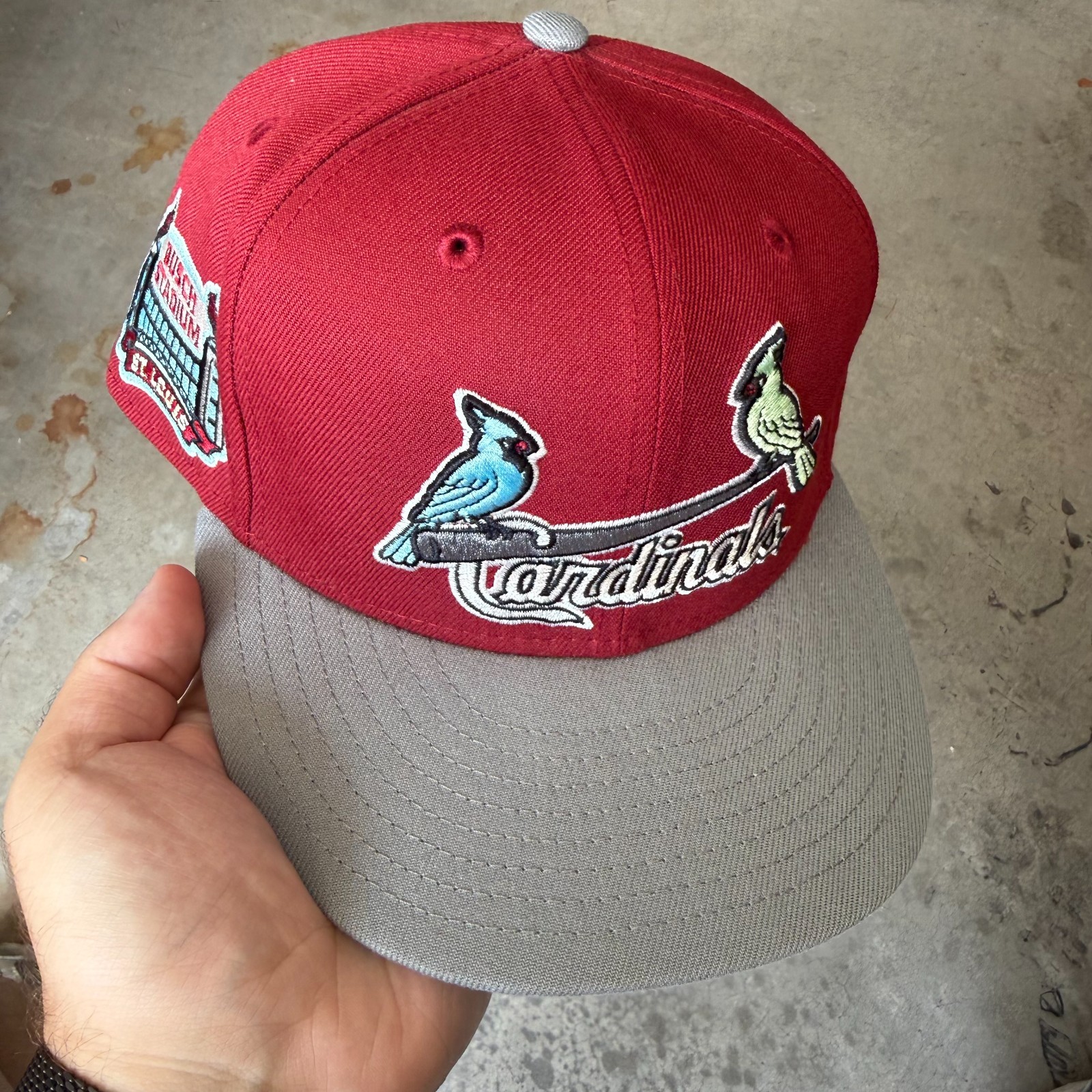 Size 7 1/4- St. Louis Cardinals  New Era 59fifty Fitted Hat Busch Stadium mlb