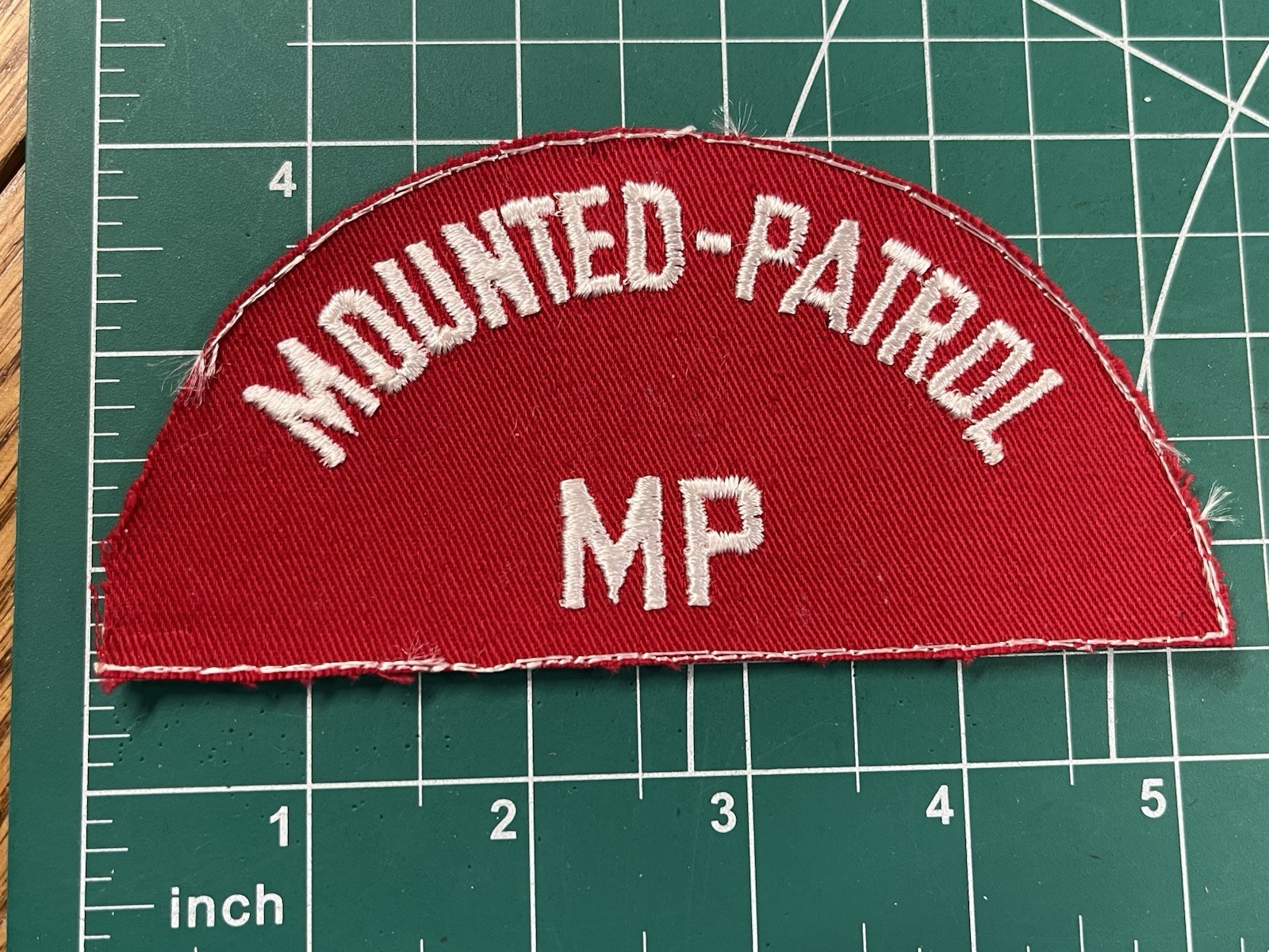 US Mounted Patrol MP Patch Red & White