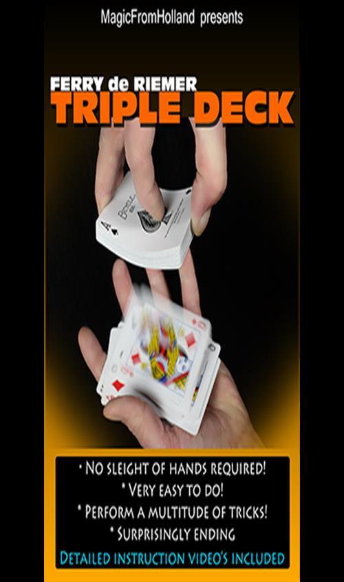 TRIPLE BICYCLE BLUE DECK OF PLAYING CARDS - MAGIC TRICKS GAFF GIMMICK SVENGALI