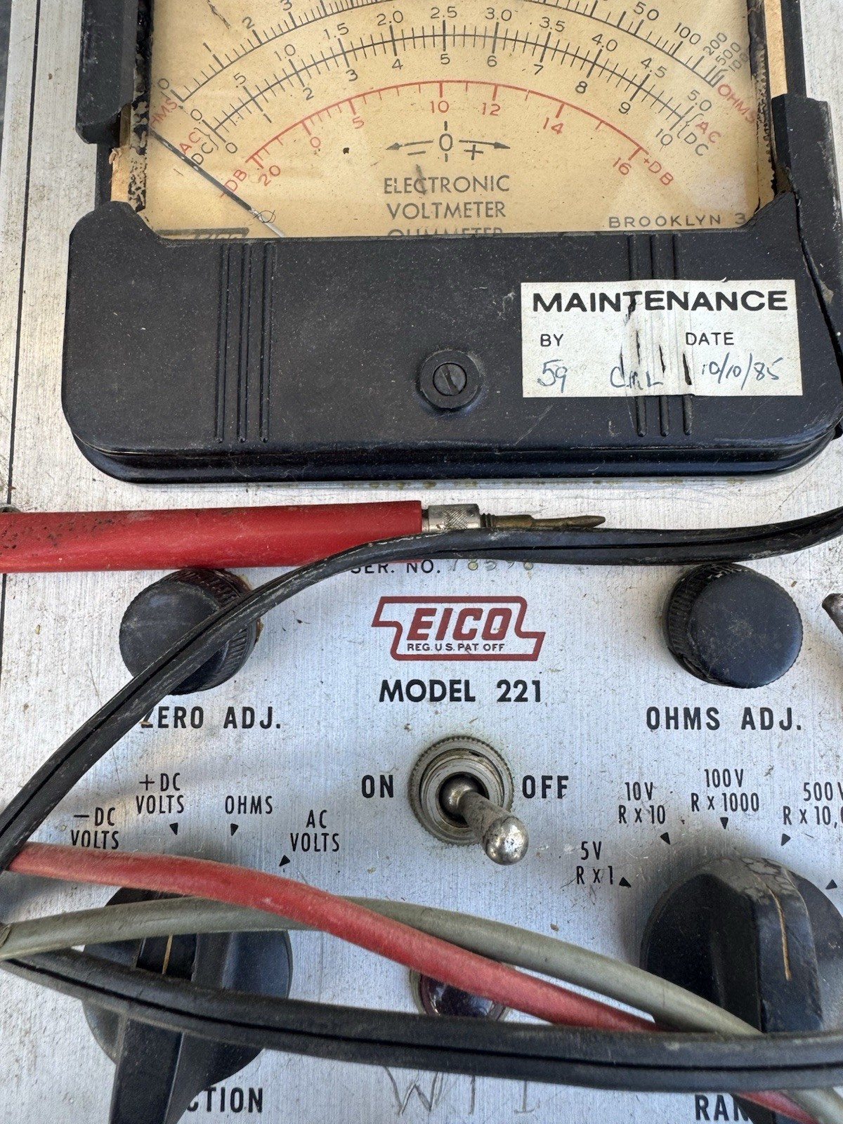Vintage EICO Model 221 VTVM Tube Multimeter Untested