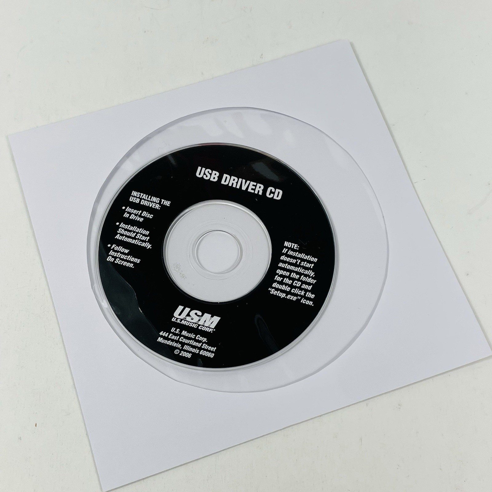 USM U.S. Music Corp. USB Driver CD 2006