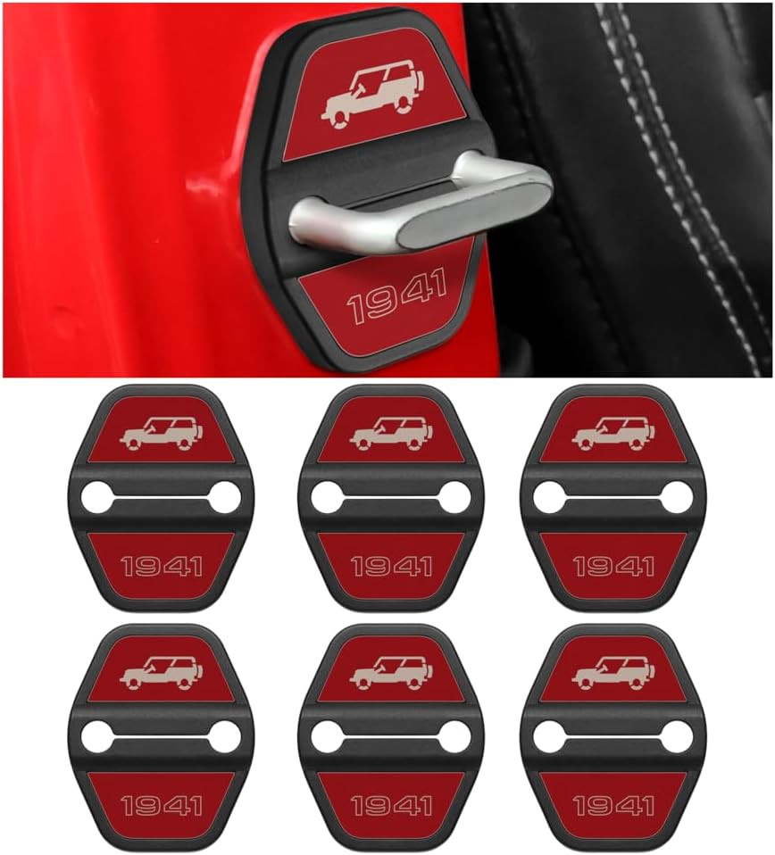 6PCS ABS Door Lock Cover for Jeep Wrangler JL JLU 2018-2025 4XE Unlimited Sahara