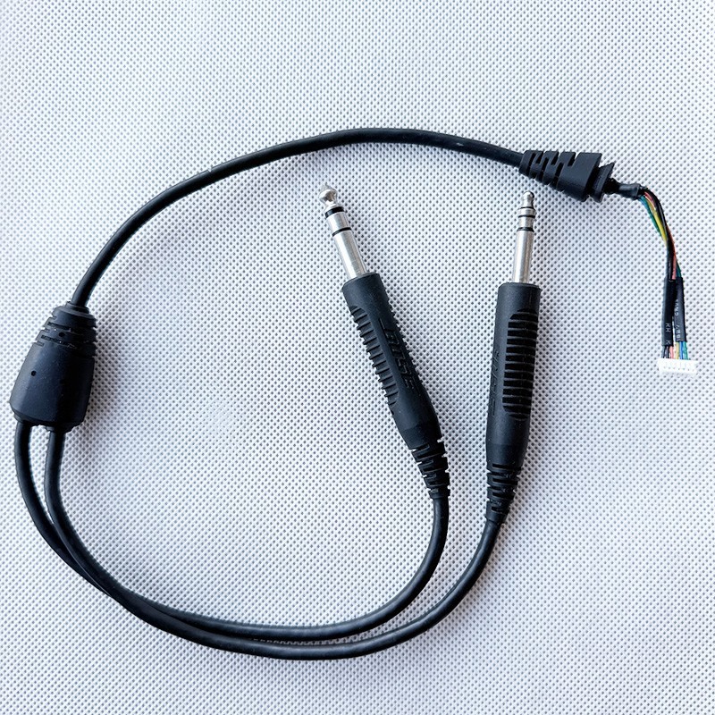 Genuine Bose A20 Aviation Headset Stereo Double Dual Plug Adapter Cable