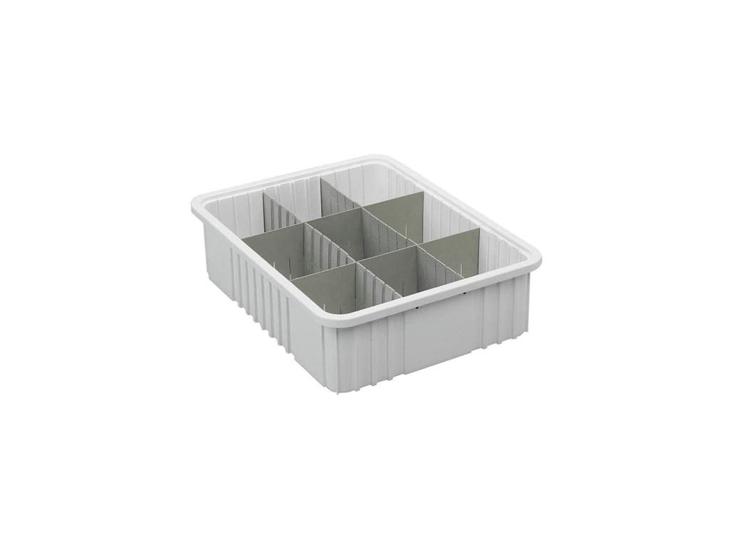 Metro DS93060NAT - Tote Box Divider, Short, Polypropylene, Natural Gray, 15.12'