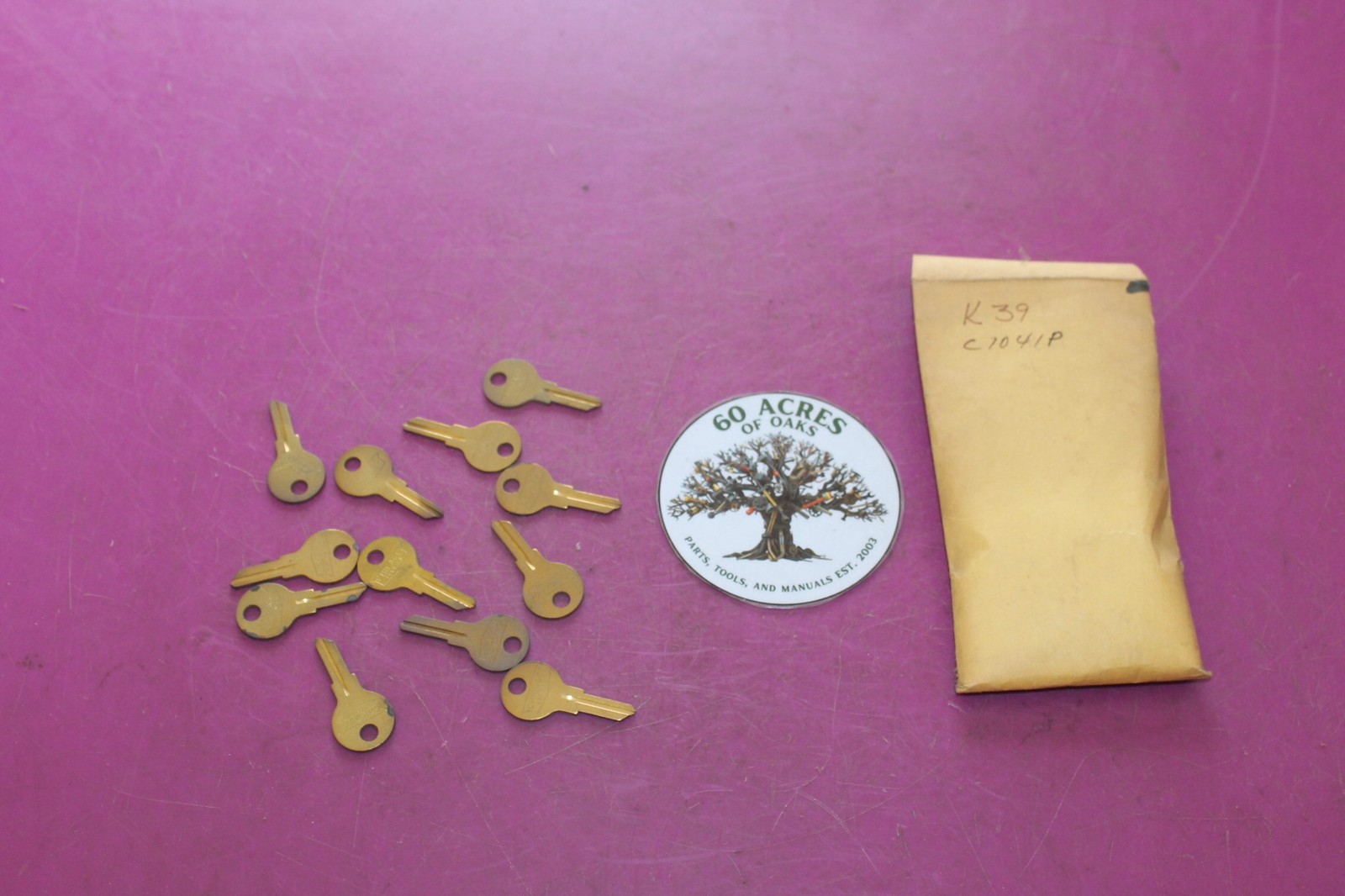 Twelve (12) Chicago Lock Co. K39 C1041P Key Blanks. See pic.