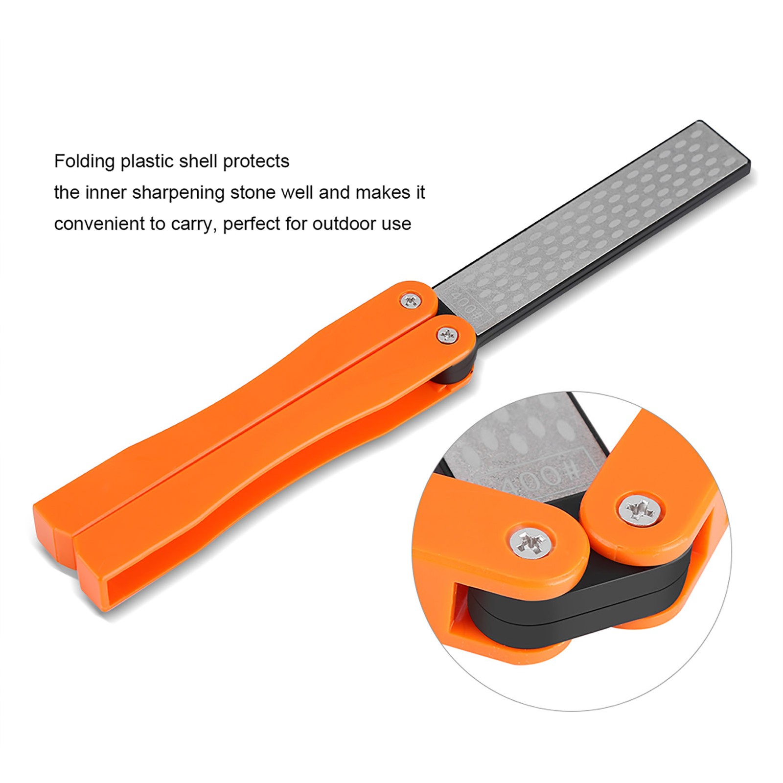 Outdoor Camping Folding Double Sided 400/600 Sharpener Stone Whetstone
