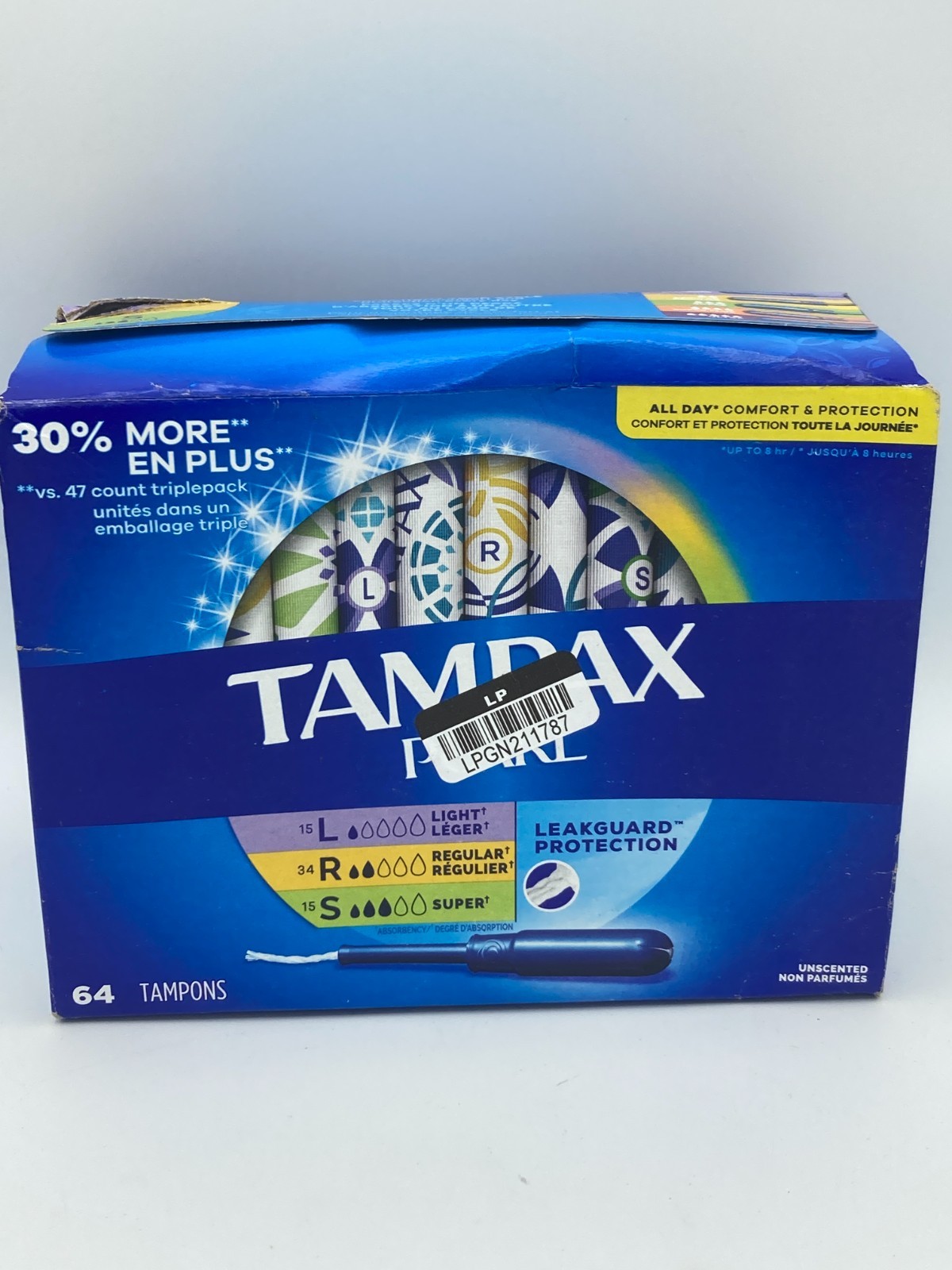 TAMPAX PEARL 15 SUPER, 34 REGULAR, 15 LIGHT 64 TOTAL