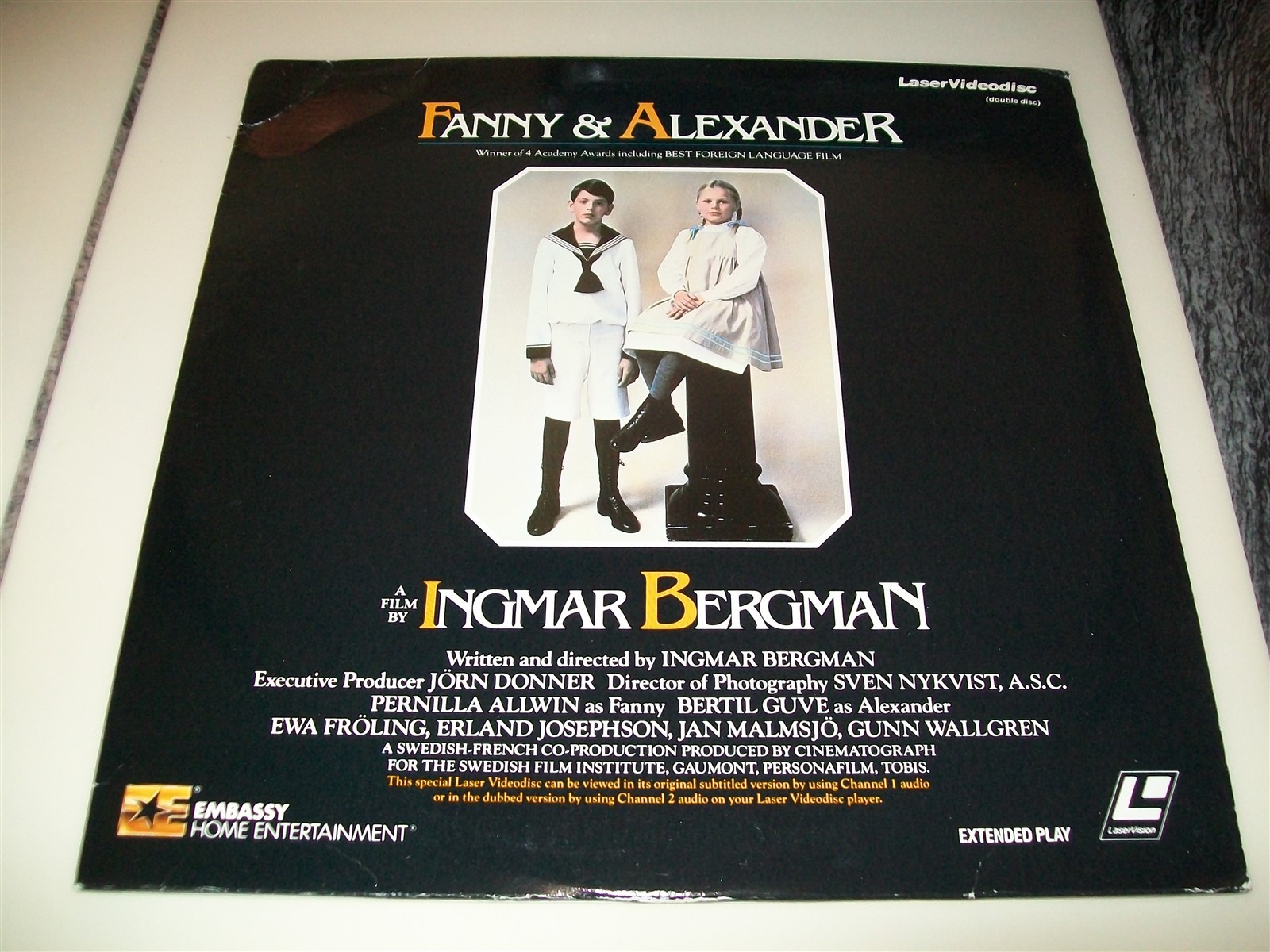 FANNY & ALEXANDER 2-Laserdisc LD VERY GOOD CONDITION RARE GREAT FILM SUBTITLED!