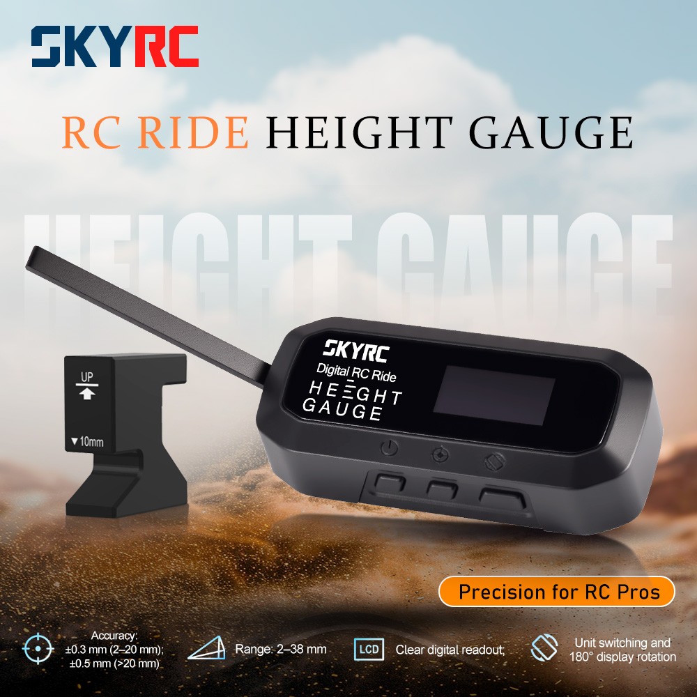 SkyRC Digital Ride Height Gauge 0.1mm Precision SK-500049 for 1/24–1/8 RC Cars