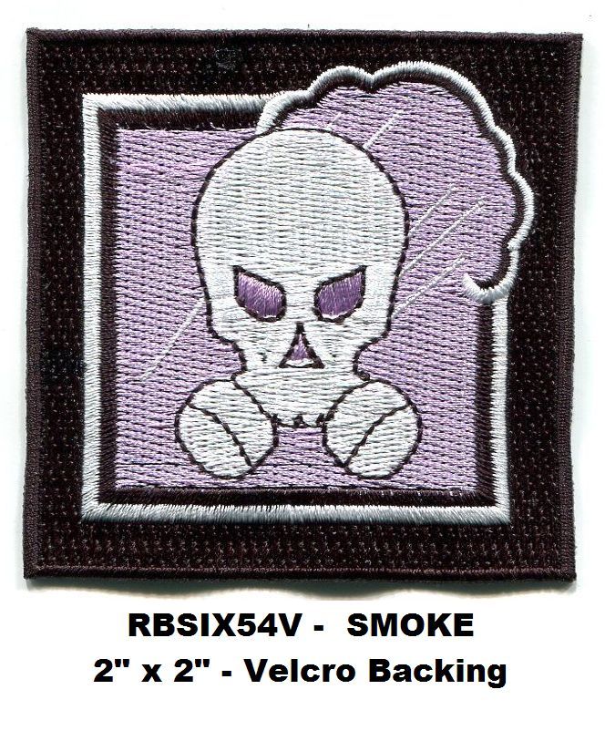 RAINBOW SIX SMOKE PATCH WITH HOOK BACKING  - RBSIX54V