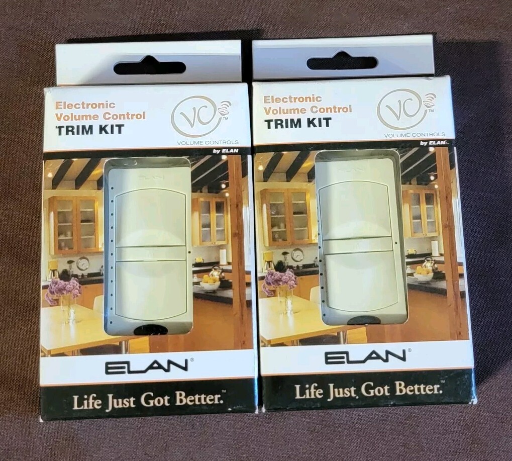 2 Elan VETKa Volume Control Trim Kits Almond