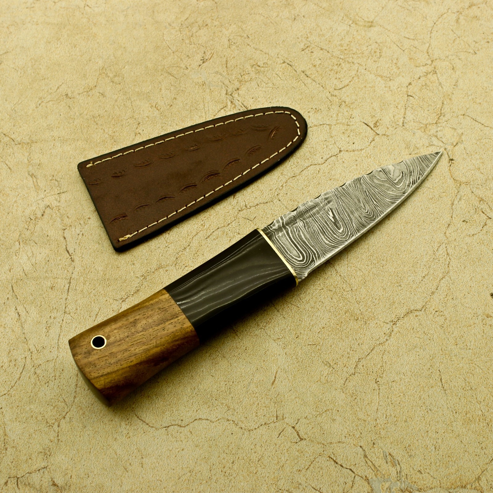 Celtic Scottish Dirk SGIAN DUBH DAGGER Bone Handle Knife.