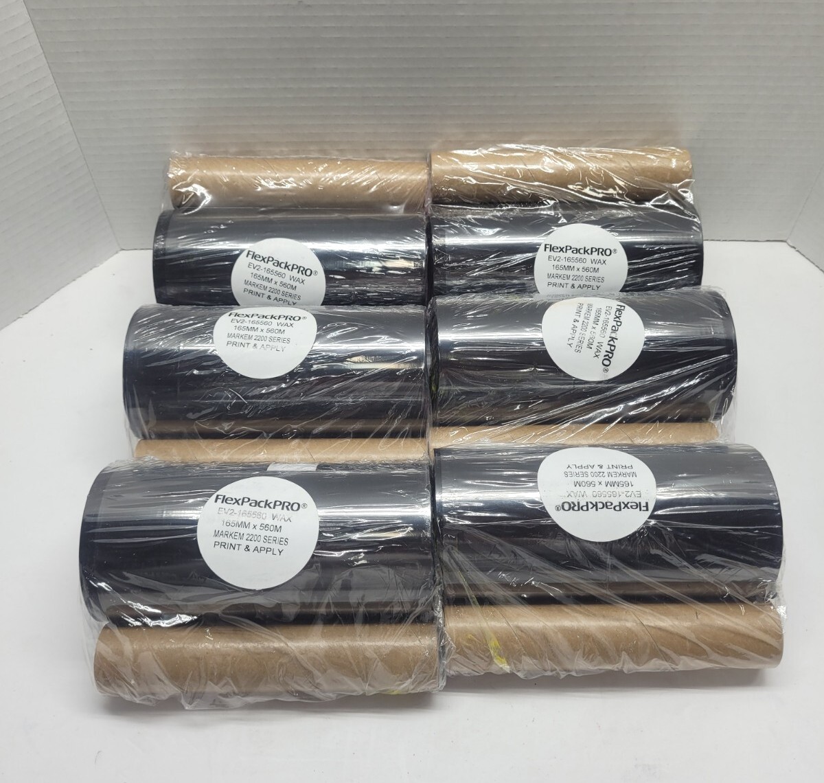Set of 6 Thermal Transfer Ribbons for Markem Imaje 165mm x 560m 2000 & 2200