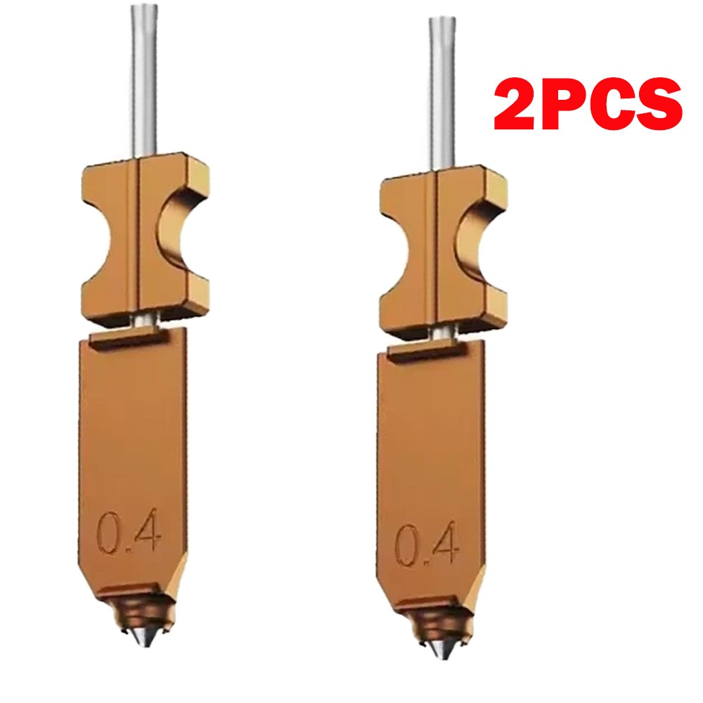 2Pc 0.4mm For Flashforge AD5X Upgraded Harden Hotend Nozzle For PLA PETG ABS NEW