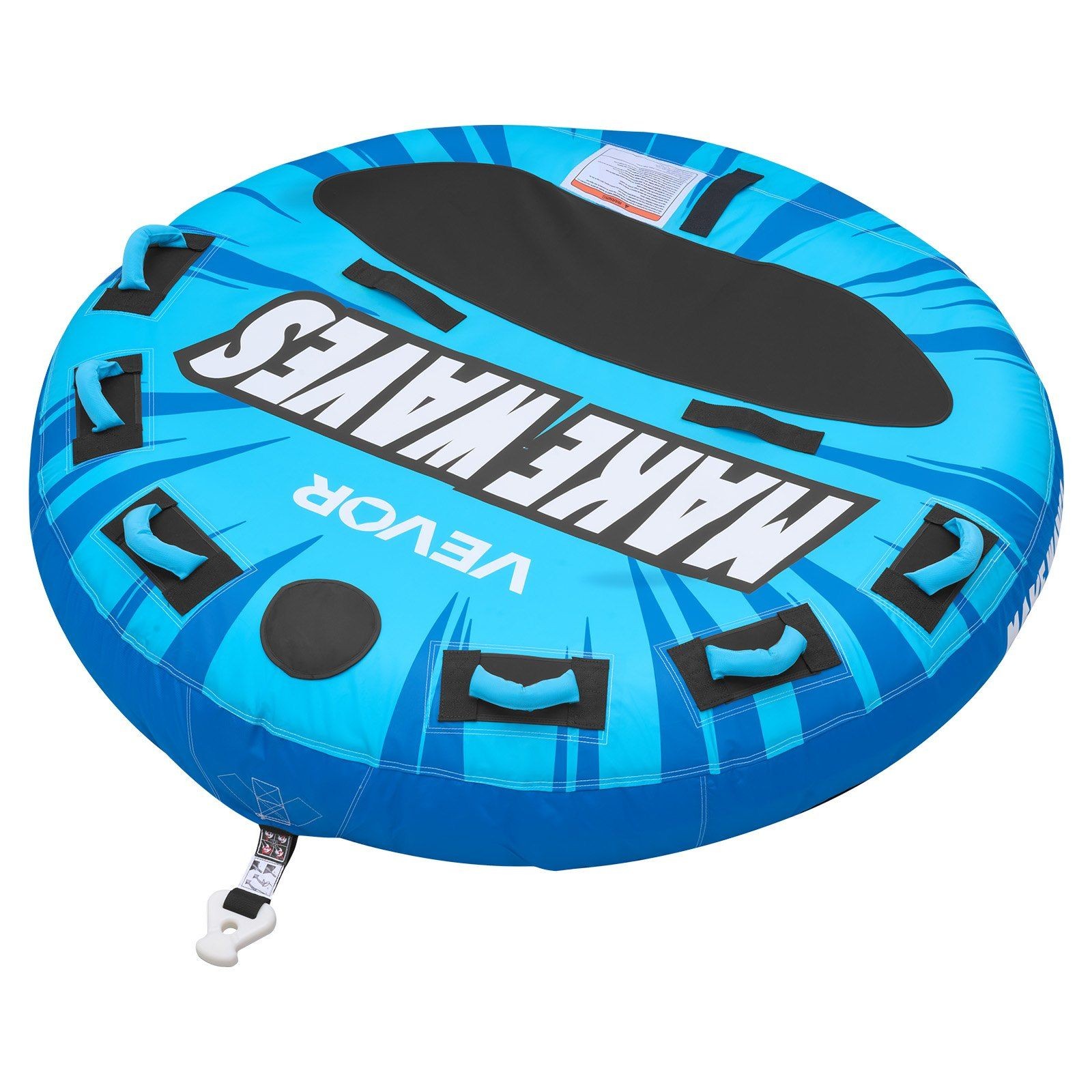3Rider 510lb Towable Tubes Antislip NylonCover PaddedHandles Safety Valve