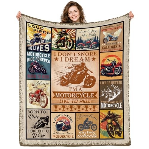Blanket Gifts for Men Women Funny Gifts for Riders Soft 50X60 INCH Motorcycle