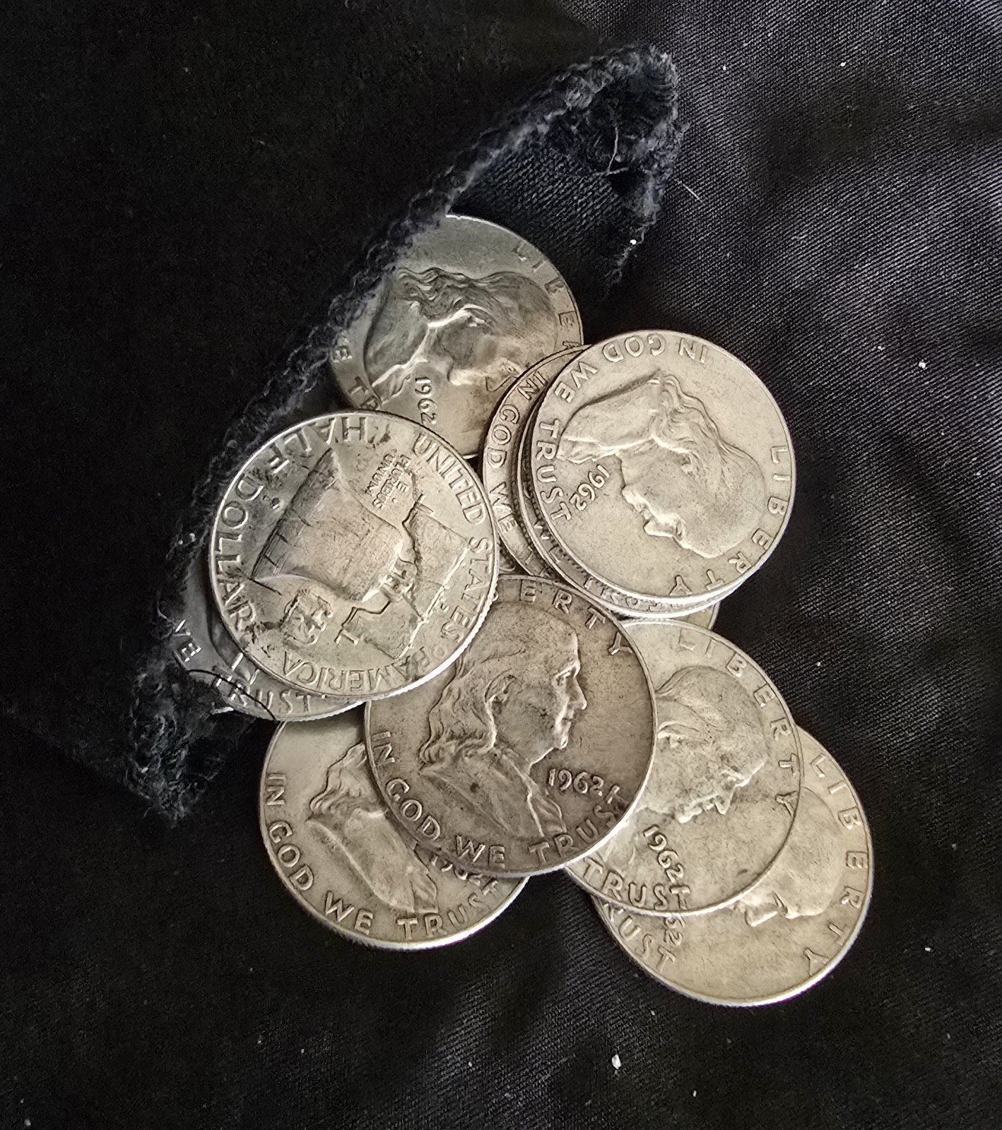 [Lot of 5] Franklin Half Dollar - 90% Silver - Choose # of Lots of 5!
