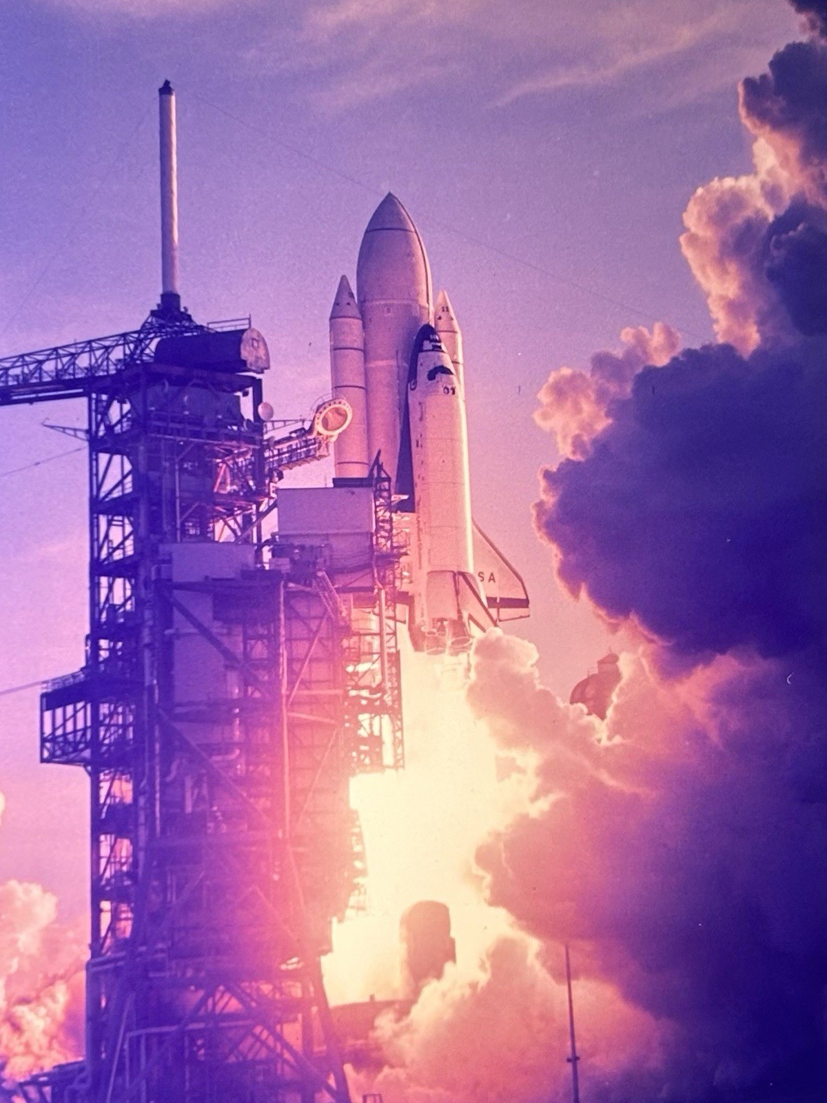 1981 NASA KSC Space Shuttle Columbia STS-1 Liftoff Presentation Transparency-362
