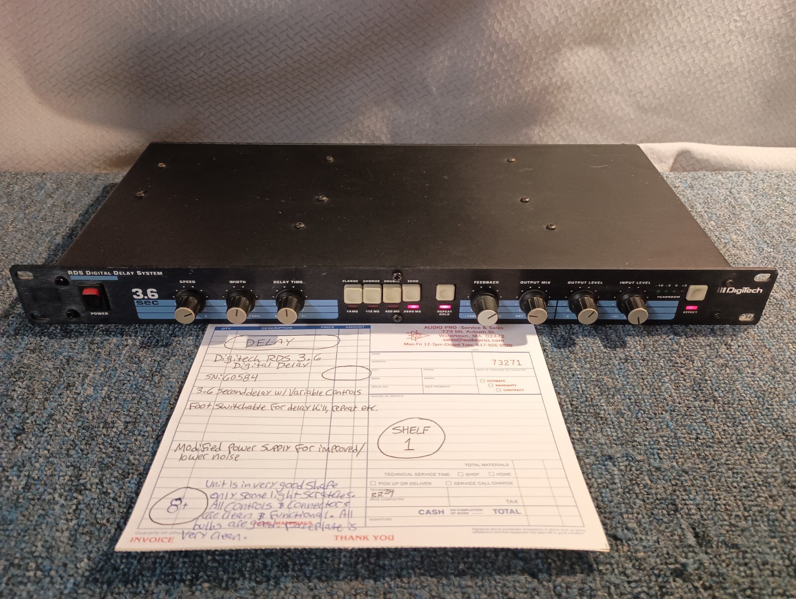 DigiTech RDS Digital Delay System 3.6 Sec (Pro Serviced + Modded)