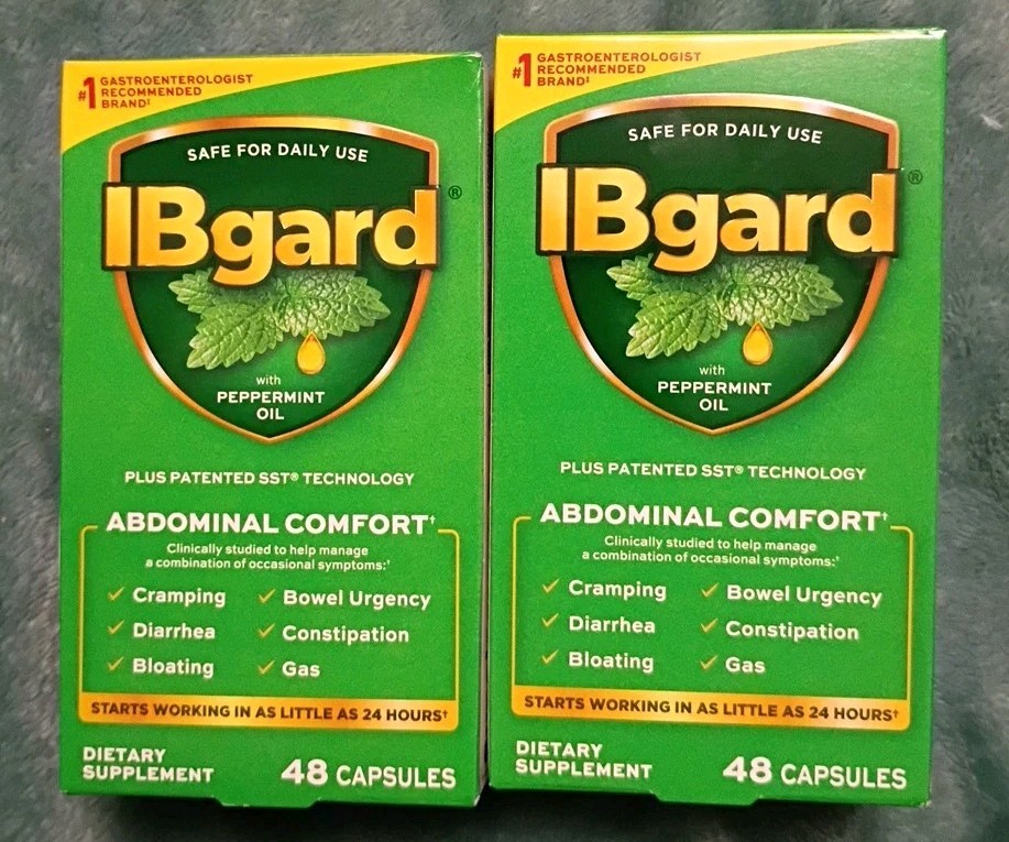 Lot Of 2 IBgard for Irritable Bowel Syndrome 48 Capsules X2 = 96 Caps Exp 9/27+