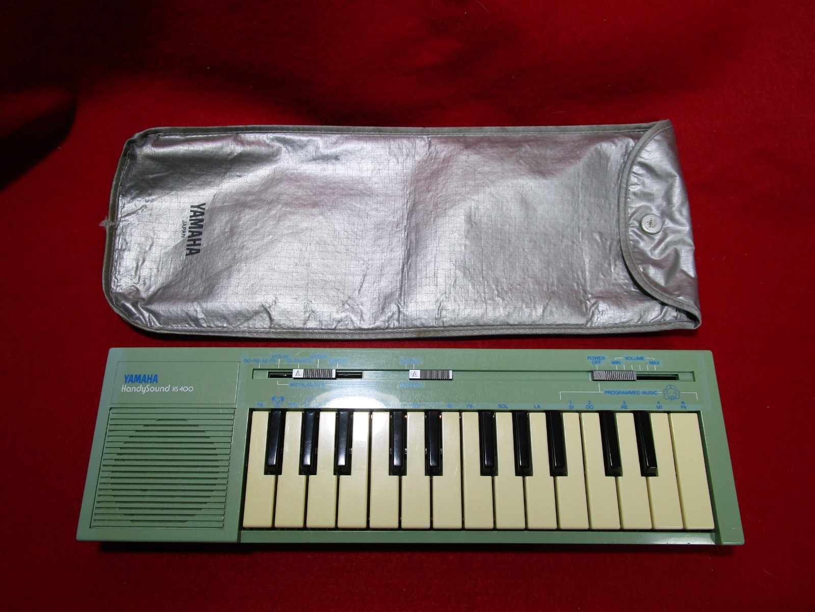 Yamaha HS-400 Handy Sound Green ver. Keyboard Synthesizer TESTED w/soft case