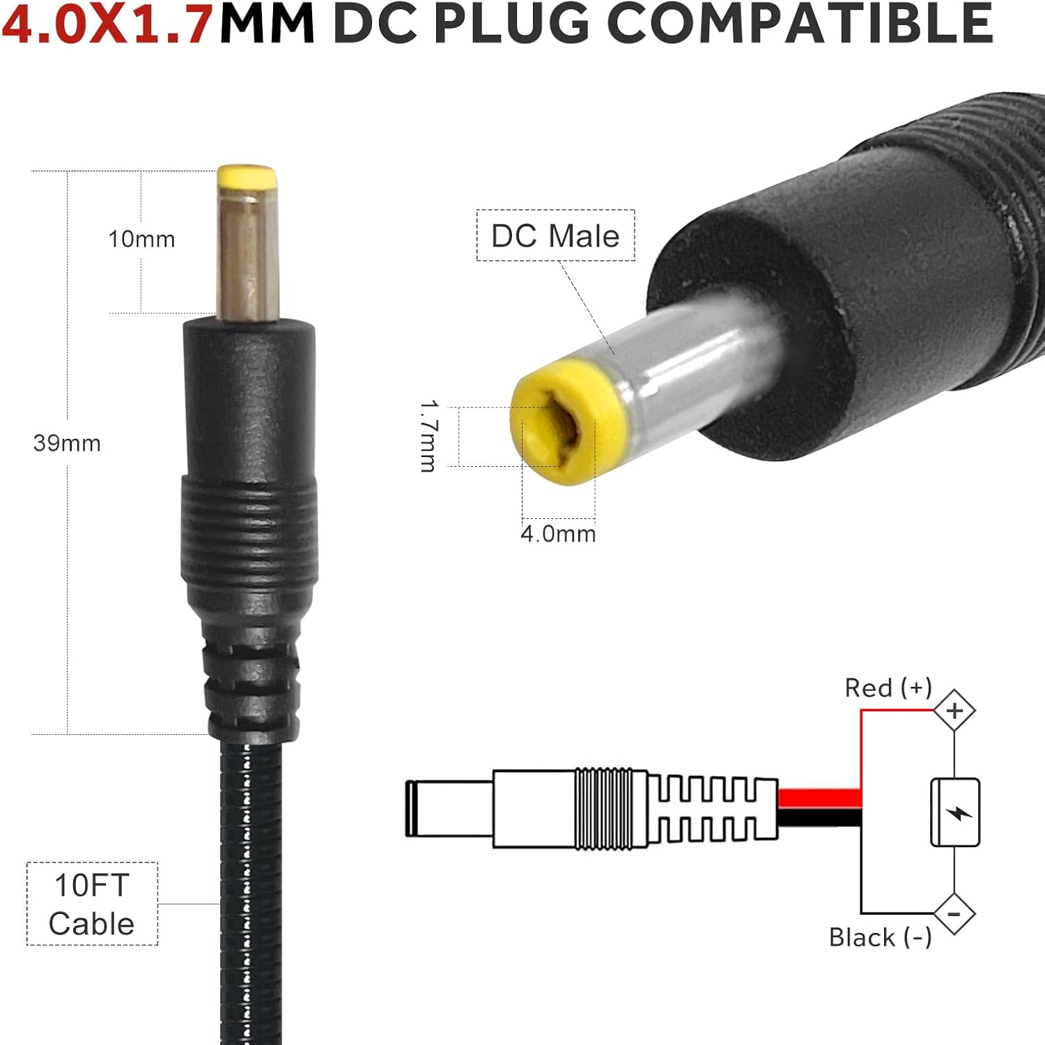 Durable Chew-Resistant Power Cable for Trail Cameras, Compatible with Tactacam R