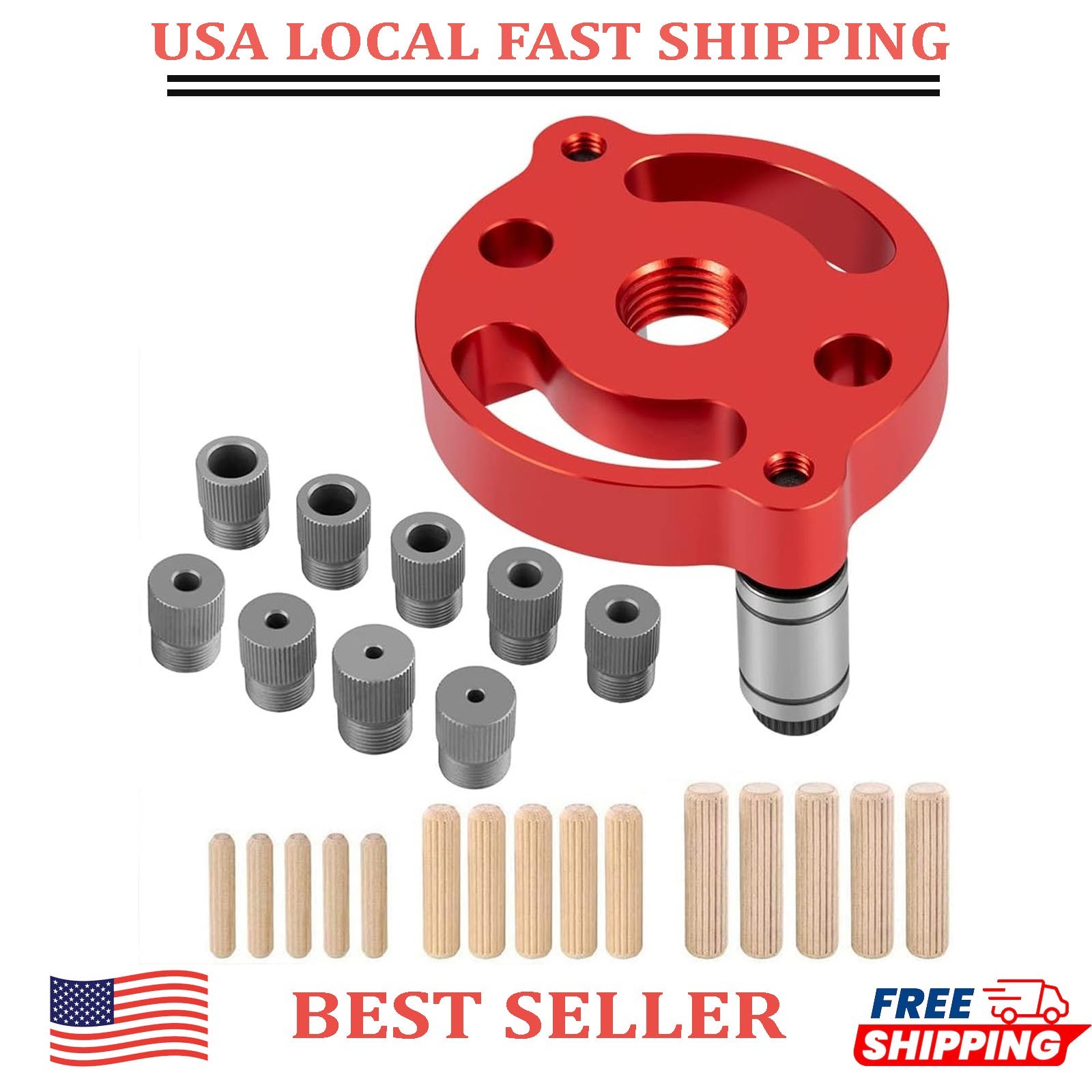 Self Centering Doweling Jig, Dowel Drill Guide 2/3/4/5/6/7/8/9/10Mm Handheld