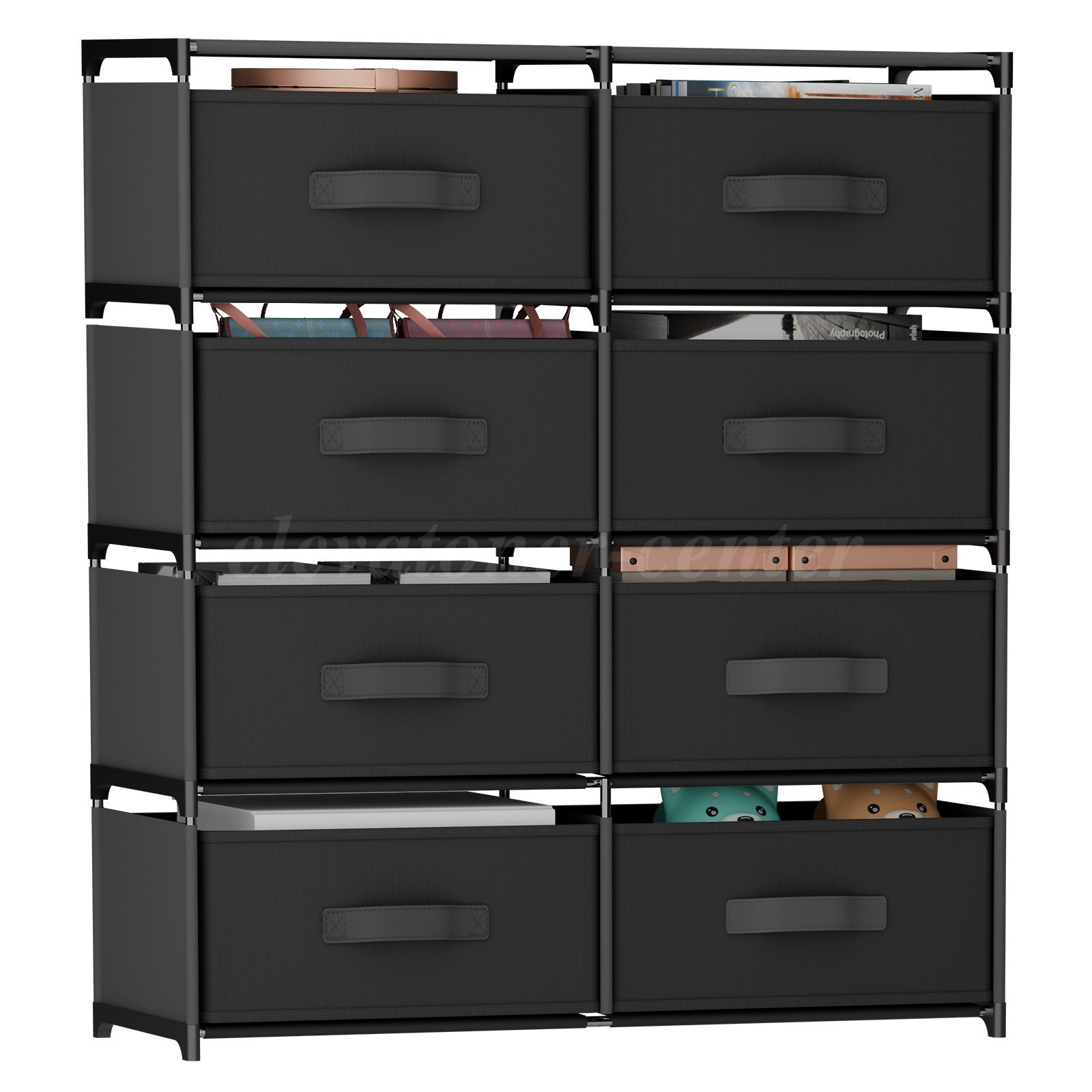 Non-Woven Fabric Multi-Functional Storage Cabinet, Double Row 8-Drawer