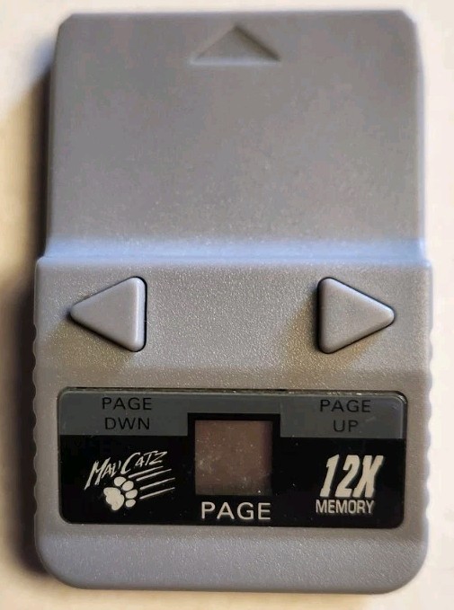 MAD CATZ 12X MEMORY CARD LCD Display for Playstation PS1 Video Game Console