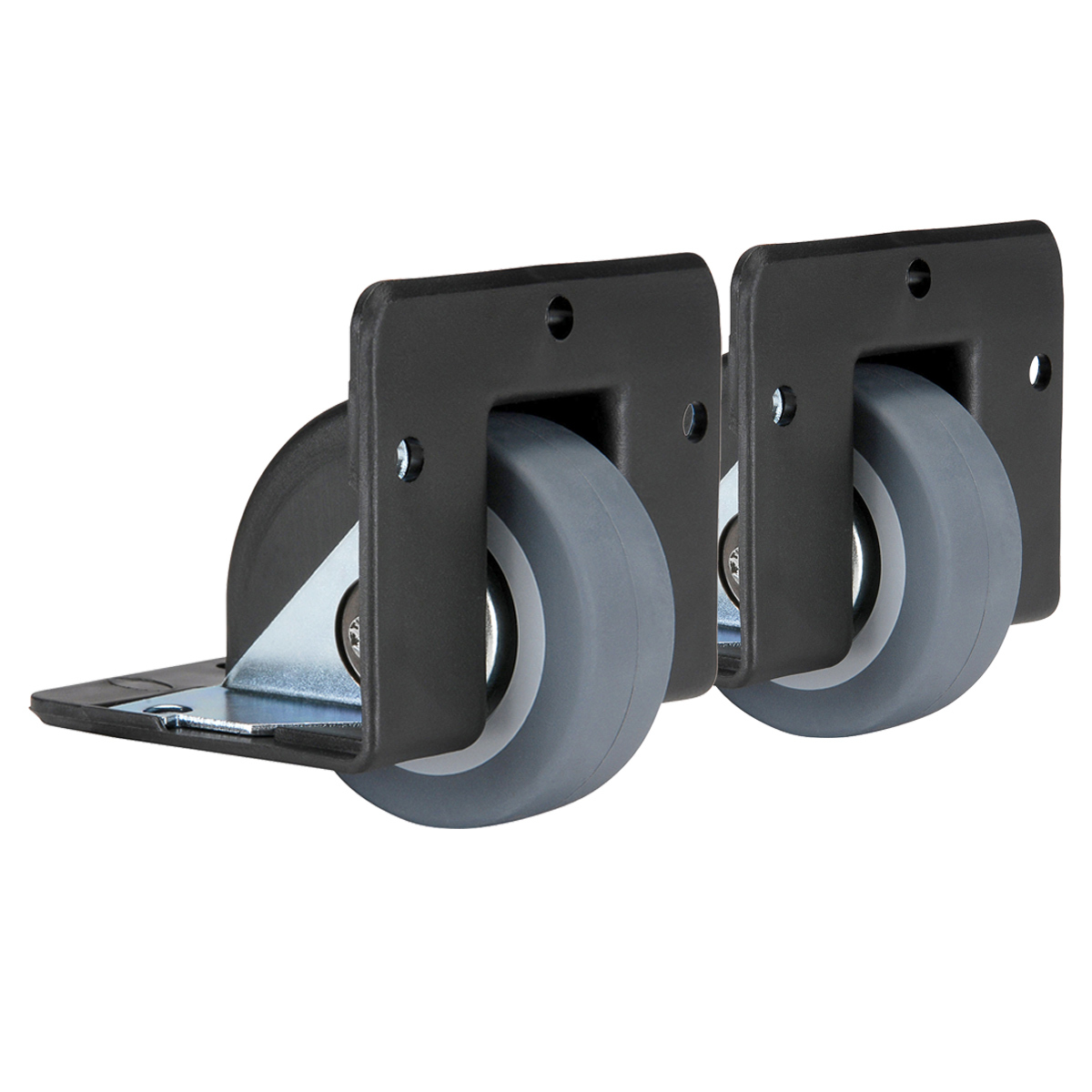 Pair Penn Elcom W2001 2" Recessed Caster for Cabinet Edge high impact