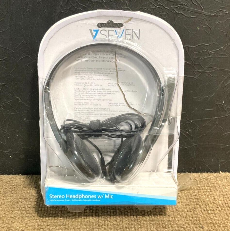 V7 Lightweight Stereo Headset HA212-2NP With Microphone ✅❤️️✅❤️️