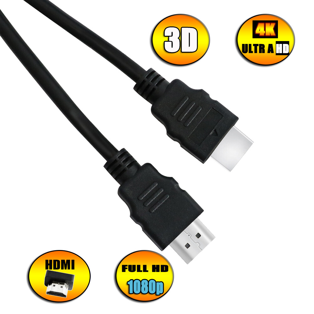 HDMI Cable Video 1080P 3D UHD Lead Wires High Speed 4K DVD HDTV Splitter 1.5M