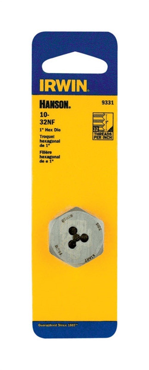 Irwin Hanson SAE 10-32 Hexagon Die