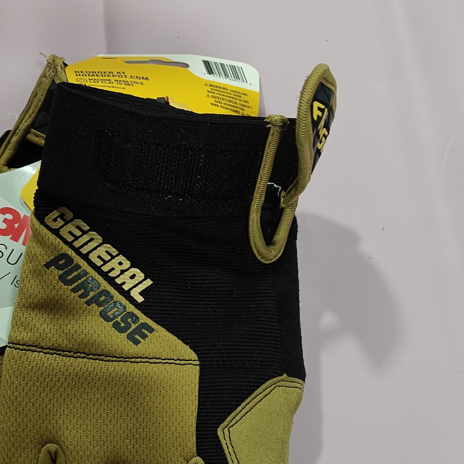 Firm Grip Winter Gloves Large Black Tan Thinsulate Touch Screen Reinforced
