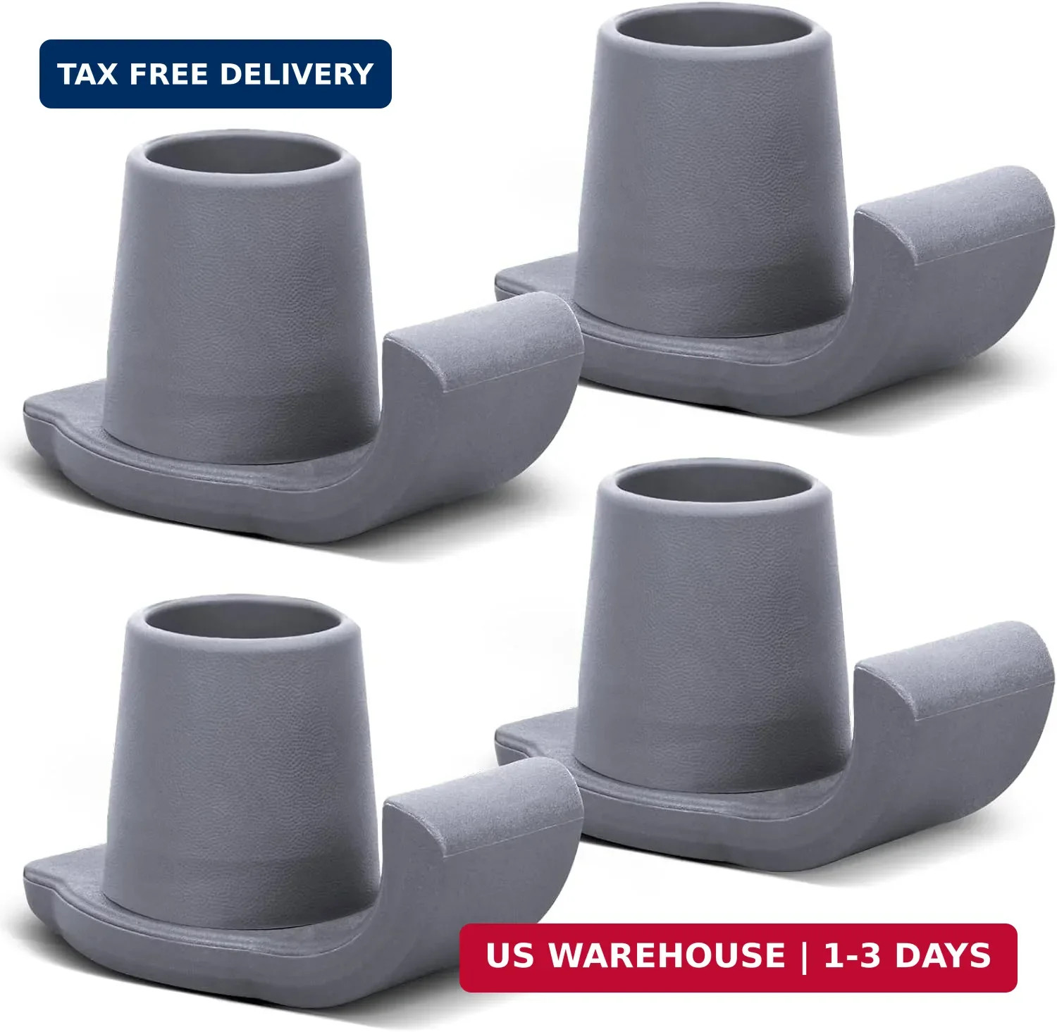 Walker Ski Glides, 4 Pack Durable Ski Glides for Folding Walkers, Universal Fit